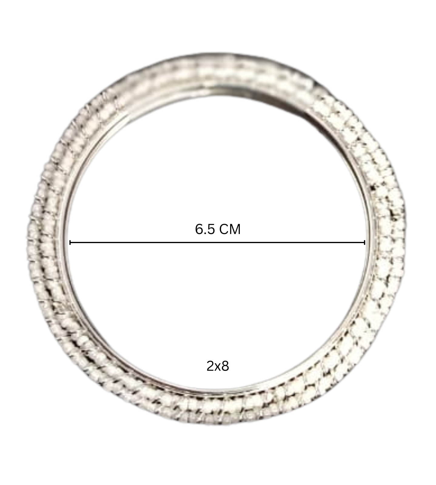 Double stringed silver bangles - Image 5