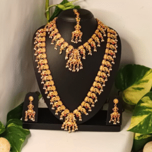 Mandhaagini traditional bridal set | Antique temple jewellery