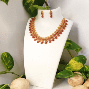 Mandhaarai antique temple jewellery | Necklace + jewellery