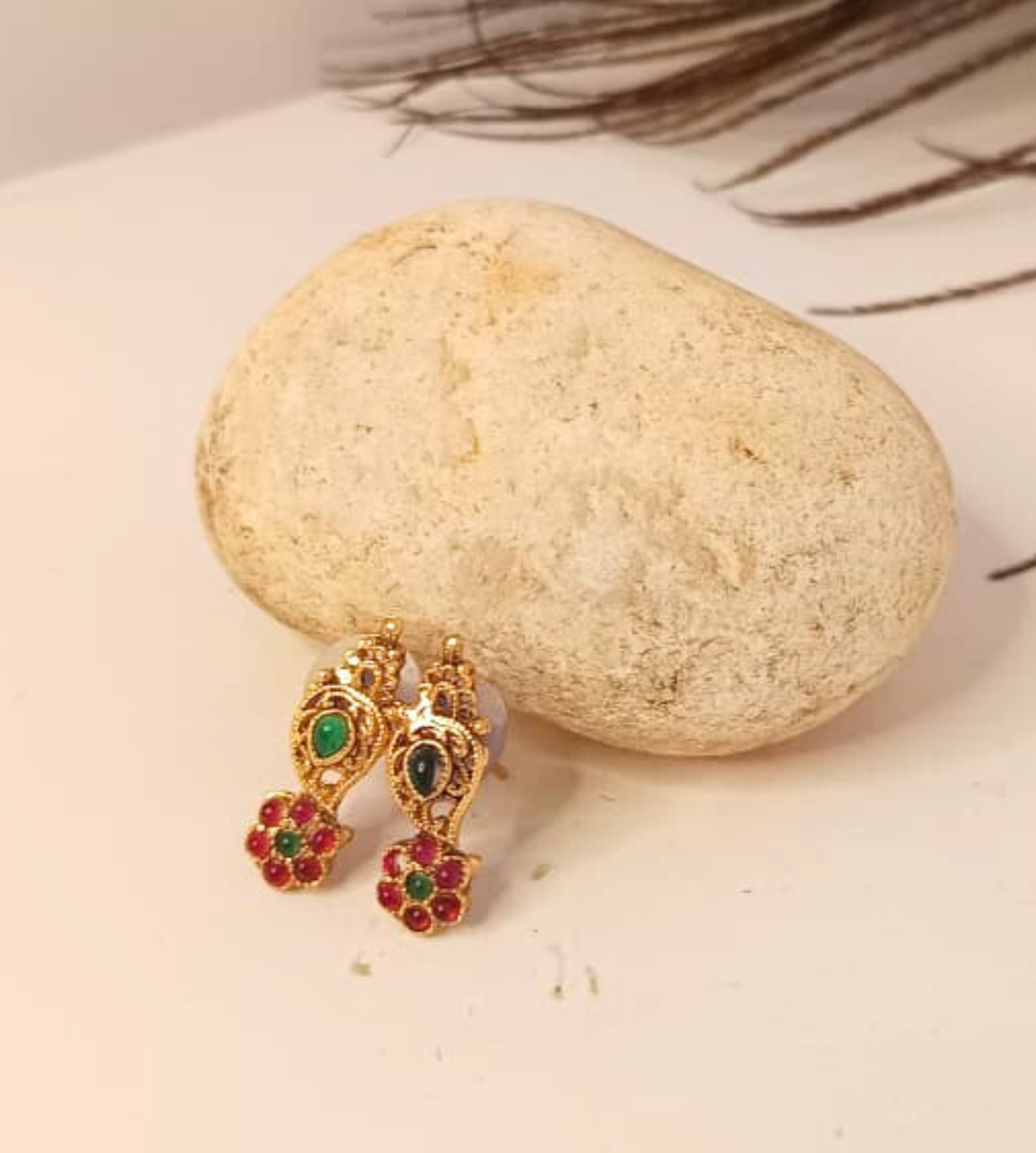 Mandhaarai antique temple jewellery | Necklace + jewellery - Image 5