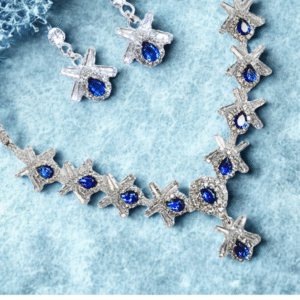 American diamond necklace | Multi-color