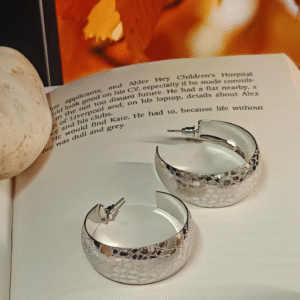 Geometric plating hoop earrings | Gold, Silver, Copper